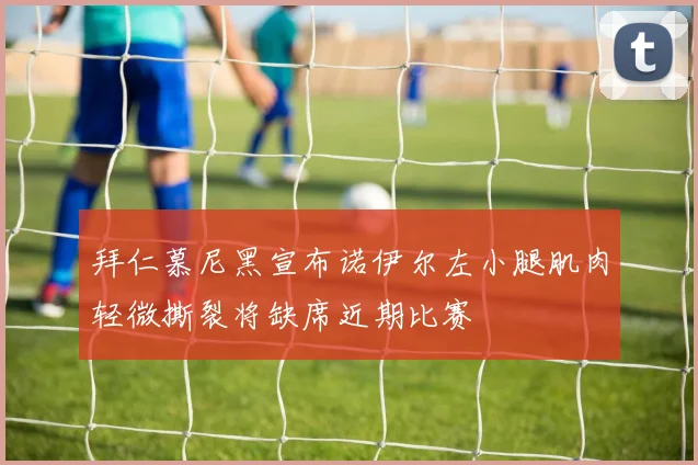 拜仁慕尼黑宣布诺伊尔左小腿肌肉轻微撕裂将缺席近期比赛