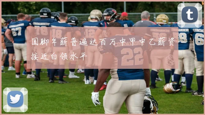 国脚年薪普遍达百万中甲中乙薪资接近白领水平